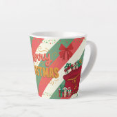 Prettig kerstfeest cadeau latte mok (Rechterhoek)