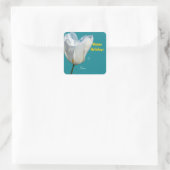 Prettig kerstfeest cadeau verpakking labels. vierkante sticker (Tas)