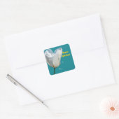 Prettig kerstfeest cadeau verpakking labels. vierkante sticker (Envelop)