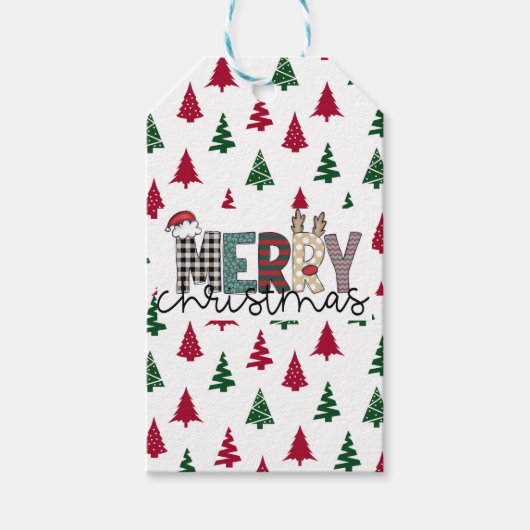 “Prettig Kerstfeest” Cadeaubijschrift Cadeaulabel (Voorkant)