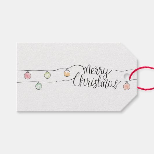 Prettig kerstfeest cadeaulabel (Voorkant (Horizontaal))