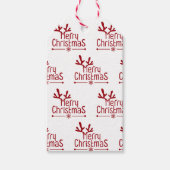 Prettig kerstfeest cadeaulabel (Voorkant)
