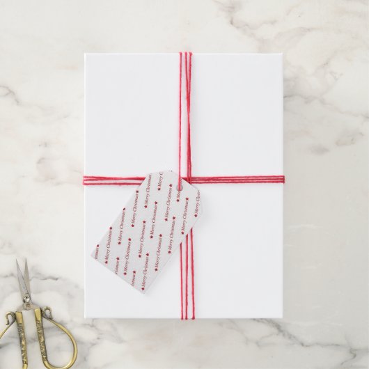 Prettig kerstfeest cadeaulabel (Met Touw)