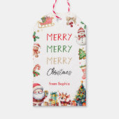Prettig kerstfeest cadeaulabel (Voorkant)