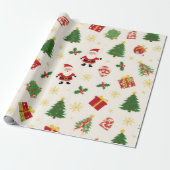 Prettig Kerstfeest Cadeaupapier (Uitgerold)