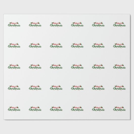 Prettig kerstfeest cadeaupapier (Vlak)