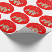 Prettig kerstfeest cadeaupapier (Hoek)