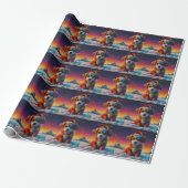 Prettig kerstfeest cadeaupapier (Uitgerold)