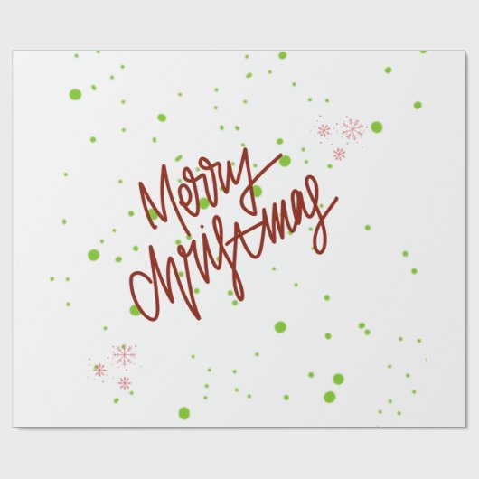 Prettig kerstfeest cadeaupapier (Vlak)