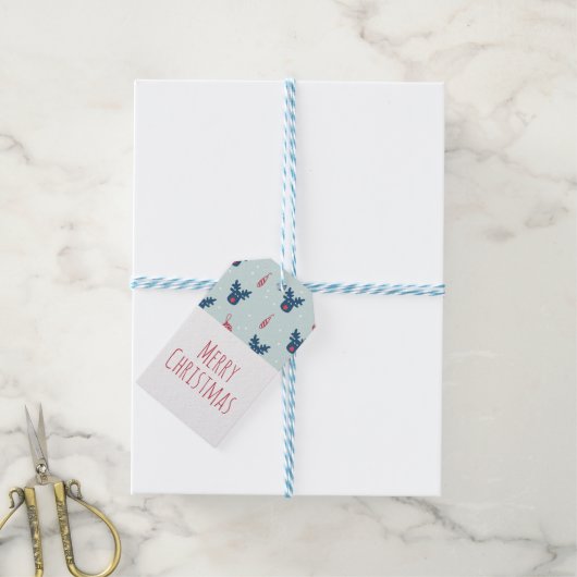 Prettig kerstfeest cadeautags cadeaulabel (Met Touw)