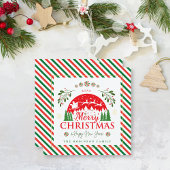 Prettig kerstfeest Candy Cane Pepermunt Rood & Gro Feestdagenkaart