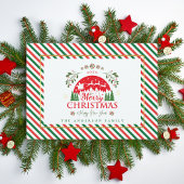 Prettig kerstfeest Candy Cane Pepermunt Rood & Gro Feestdagenkaart