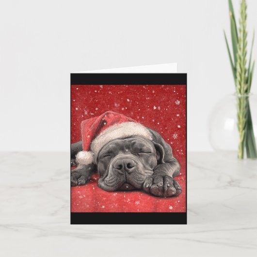 Prettig kerstfeest Cane Corso Kaart (Voorkant)