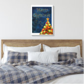 Prettig kerstfeest canvas afdruk (Insitu (Slaapkamer))