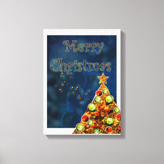 Prettig kerstfeest canvas afdruk (Voorkant)