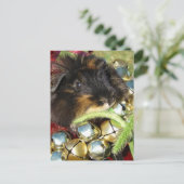 Prettig kerstfeest cavia briefkaart (Staand voorkant)