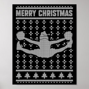 Prettig kerstfeest Cheerleader Liefhebber Verschri Poster