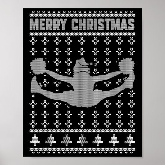 Prettig kerstfeest Cheerleader Liefhebber Verschri Poster (Voorkant)