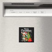 Prettig kerstfeest Chihuahua Magneet (Insitu (Vaatwasser))