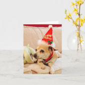 Prettig kerstfeest Chihuahua schatje 4Sadie Kaart (Gele Bloem)
