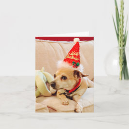 Prettig kerstfeest Chihuahua schatje 4Sadie Kaart