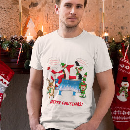 Prettig kerstfeest Chiropractor Kerstman & Elfen K T-shirt