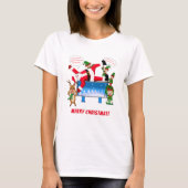 Prettig kerstfeest Chiropractor Kerstman & Elfen  T-shirt (Voorkant)