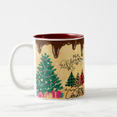 prettig kerstfeest, Chocolade Tweekleurige Koffiemok (Links)