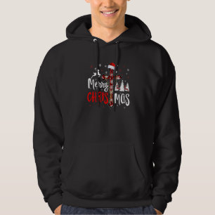 Prettig kerstfeest christenen Buffalo Rode geruite Hoodie