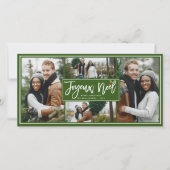 Prettig kerstfeest Christmas Brush Script Simple 4 Feestdagenkaart (Voorkant)