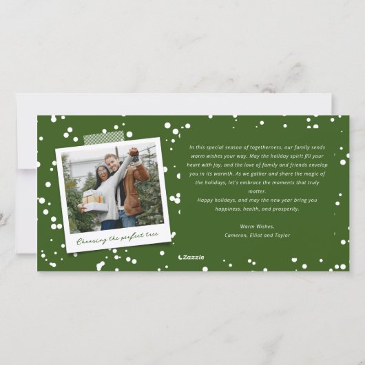 Prettig kerstfeest Christmas Brush Script Simple 4 Feestdagenkaart (Achterkant)