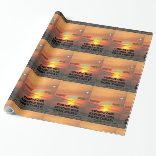 Prettig kerstfeest, Christus onze Verlosser is van Cadeaupapier (Uitgerold)