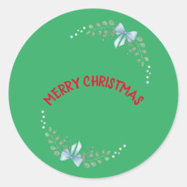 Prettig kerstfeest Cirkel Groen Grappige sticker