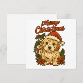 Prettig kerstfeest Cockapoo ontwerp (Voorkant / Achterkant)