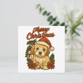 Prettig kerstfeest Cockapoo ontwerp (Staand voorkant)