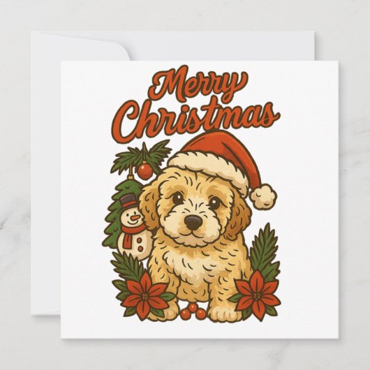Prettig kerstfeest Cockapoo ontwerp (Voorkant)