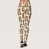 Prettig kerstfeest Cockapoo ontwerp Leggings (Achterkant)