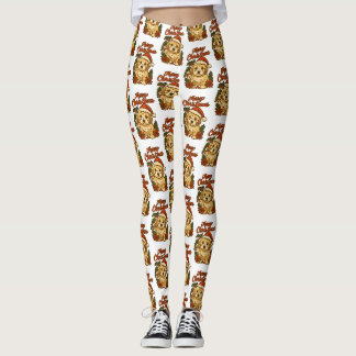 Prettig kerstfeest Cockapoo ontwerp Leggings