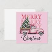 Prettig kerstfeest Coquette strik Kerstmis vakanti Feestdagenkaart (Voorkant / Achterkant)