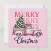 Prettig kerstfeest Coquette strik Kerstmis vakanti Feestdagenkaart (Voorkant)