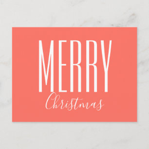 Prettig kerstfeest Coral White Feestdagenkaart