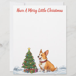Prettig Kerstfeest - Corgi Briefhoofd