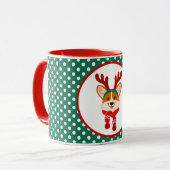Prettig kerstfeest Corgi-hond mok (Voorkant links)