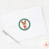 Prettig kerstfeest Corgi hond sticker (Envelop)