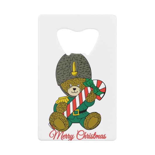 Prettig kerstfeest creditkaart flessenopener (Voorkant)