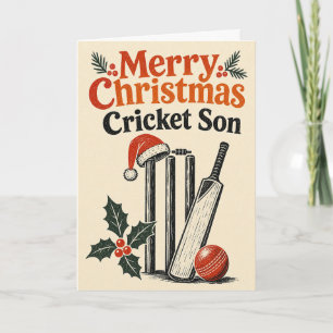 Prettig kerstfeest Cricket Zoon Kaart