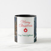 Prettig kerstfeest Crisp Point vuurtorens Mok (Midden)