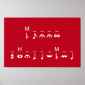 Prettig kerstfeest cryptogram poster (Voorkant)