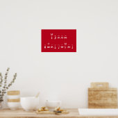 Prettig kerstfeest cryptogram poster (Keuken)