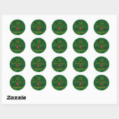 Prettig kerstfeest Custom Golf Vakantie Design Ronde Sticker (Vel)